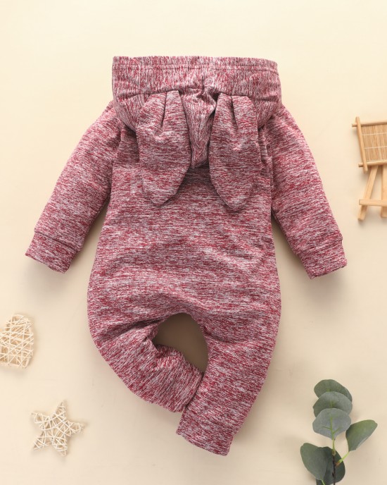 【0M-12M】Baby Cute Hooded Romper