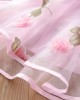 【18M-7Y】Children Clothes Girls Sweet Pink Flower Mesh Long-sleeved Dress - 33267