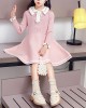 【3Y-13Y】Girls Cute Bow Sweater Dress - 33231