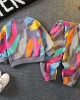 【18M-11Y】2-piece Kids Casual Colorful Cartoon Printed Sweatshirt And Pants Set - 4408