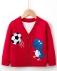 【2Y-9Y】Boys Cartoon Dinosaur V-neck Knitted Jacket