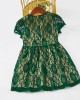 Sweet Green Lace Mom Girl Matching Dress