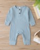 【3M-3Y】Baby Multicolor Long-Sleeved Pit Strip One-Piece Romper - 4504