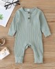 【3M-3Y】Baby Multicolor Long-Sleeved Pit Strip One-Piece Romper - 4504