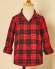 Classic Red Plaid Cotton Blends Long Sleeve Shirt Family Matching Outfits