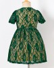 Sweet Green Lace Mom Girl Matching Dress