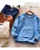 【12M-13Y】Kids Casual Cute Bear Pattern Round Neck Long Sleeve Sweatshirt - 4109