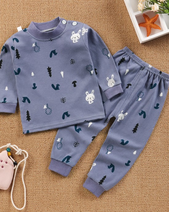 【6M-9Y】Kids Two-piece Cotton Home Suit