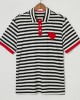 Casual Striped Red Heart-shaped Embroidery Family Matching Outfits - 1361