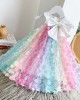 【18M-9Y】Girl Sweet Color Three-dimensional Flower Sleeveless Dress - 33179