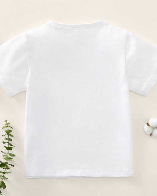 【12M-9Y】Kids Cotton Stain Resistant Happy Birthday Short Sleeve Tee