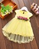 【6M-3Y】Girls Flower Short-Sleeved Mesh Dress