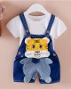 【12M-4Y】Kid Cartoon Denim Overalls(Only Overalls) - 9201