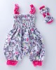 【6M-18M】Girls Sweet Cute Suspender Lace Lantern Jumpsuit - 3514