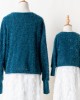 Sweet Butterfly Embroidery Blue Sweater Mom Girl Matching Cardigan - 1163