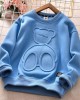 【12M-13Y】Kids Casual Cute Bear Pattern Round Neck Long Sleeve Sweatshirt - 4109