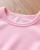 【18M-7Y】Children Clothes Girls Sweet Pink Flower Mesh Long-sleeved Dress - 33267