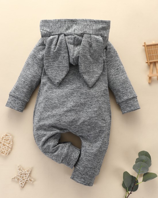 【0M-12M】Baby Cute Hooded Romper