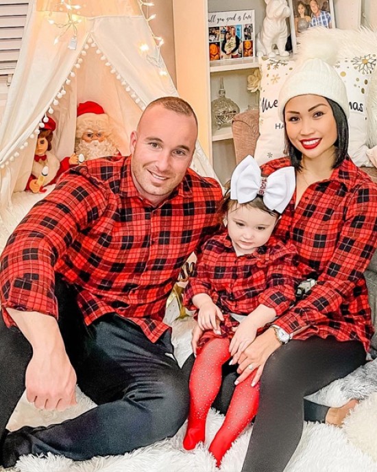 Classic Red Plaid Cotton Blends Long Sleeve Shirt Family Matching Outfits