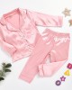 【12M-7Y】Kids Pure Cotton Satin Pajamas Set - 3481