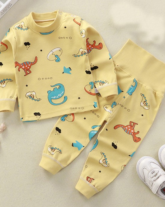 【9M-5Y】Kids Cartoon Print Home Suit