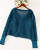 Sweet Butterfly Embroidery Blue Sweater Mom Girl Matching Cardigan - 1163