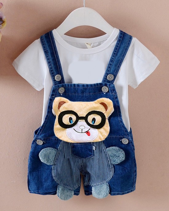 【12M-4Y】Kid Cartoon Denim Overalls(Only Overalls) - 9201