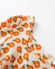 Casual Orange Corduroy Floral Long-sleeved Family Matching Outfits - 2122