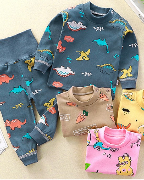 【9M-5Y】Kids Cartoon Print Home Suit