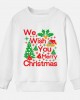 【12M-9Y】Kids Christmas Letter Print Cotton Stain Resistant Long Sleeve Sweatshirt