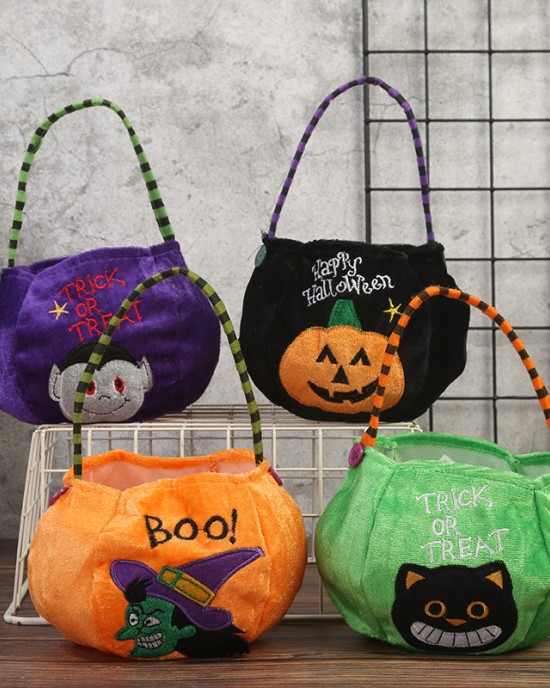 Kids Halloween Embroidery Candy Bag