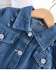 【2Y-10Y】Boys Casual Letters And Tractor Print Blue Denim Jacket