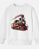 【12M-9Y】Boy Train Print Cotton Stain Resistant Long Sleeve Sweatshirt