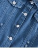 【2Y-10Y】Boys Casual Letters And Tractor Print Blue Denim Jacket