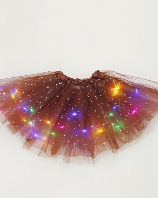 【18M-7Y】Girl LED Glowing Mesh Skirt