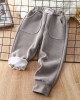 【12M-8Y】Kids Casual Pocket Design Solid Color Pants