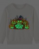 【2Y-9Y】Kids Luminous Halloween Pumpkin Print Round Neck Long Sleeve Sweatshirt