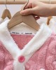 【12M-6Y】2-piece Girls Cute Bunny Pocket Coral Velvet Pajama Set