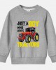 【12M-9Y】Boys Tractor And Letters Print Cotton Stain Resistant Long Sleeve Sweatshirt