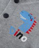 【18M-9Y】Boys Casual Dinosaur Print Sweatshirt Cardigan