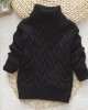 【12M-8Y】Toddler Kids Fashion Solid Color Long Sleeve Funnel Neck Sweater