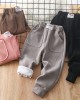 【12M-8Y】Kids Casual Pocket Design Solid Color Pants