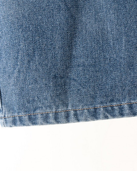 【3Y-12Y】Girls Fashion Star Embroidered Blue Jeans