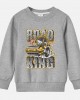 【12M-9Y】Boy Road Roller Print Cotton Stain Resistant Long Sleeve Sweatshirt