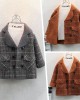 【18M-12Y】Boys Casual Thick Fleece Plaid Jacket