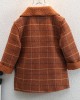 【18M-12Y】Boys Casual Thick Fleece Plaid Jacket