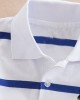 【18M-12Y】Boys Casual Striped Cotton Fabric Long Sleeve Polo Shirt