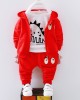 【12M-4Y】3-piece Boys Casual Dinosaur Print T-shirt & Hoodie & Pants Set