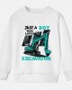 【12M-9Y】Boy Letter And Excavator Print Cotton Stain Resistant Long Sleeve Sweatshirt