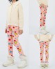 【3Y-12Y】Girls Stylish Leopard And Flowers And Cartoon Print Thickened Fleece Leggings